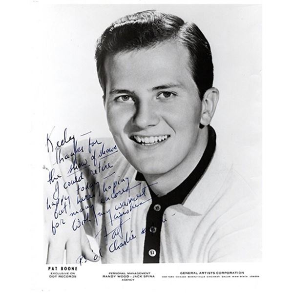 Journey to the Center of the Earth Pat Boone Signed 8x10 Glossy Photo JSA Authenticated