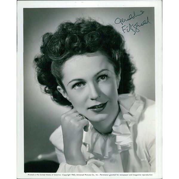 Actress Geraldine Fitzgerald Signed Photo