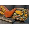 Image 10 : Wooden Hand-Carved Bird Sculpture, Floral-Carved Wooden Vase, and Unused Coloring Book