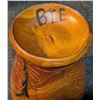 Image 6 : Wooden Hand-Carved Bird Sculpture, Floral-Carved Wooden Vase, and Unused Coloring Book