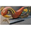 Image 9 : Wooden Hand-Carved Bird Sculpture, Floral-Carved Wooden Vase, and Unused Coloring Book