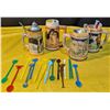 Image 1 : West German Mug with Metal Lid, Three Additional Mugs, and Stir Stick Collection