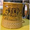 Image 3 : Framed Print of a Street Scene, Stoneware Tankard, and Two Mugs