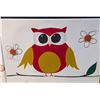 Image 3 : Handmade Owl Canvas Art with Ceramic Baby Collectibles
