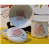 Image 6 : Handmade Owl Canvas Art with Ceramic Baby Collectibles