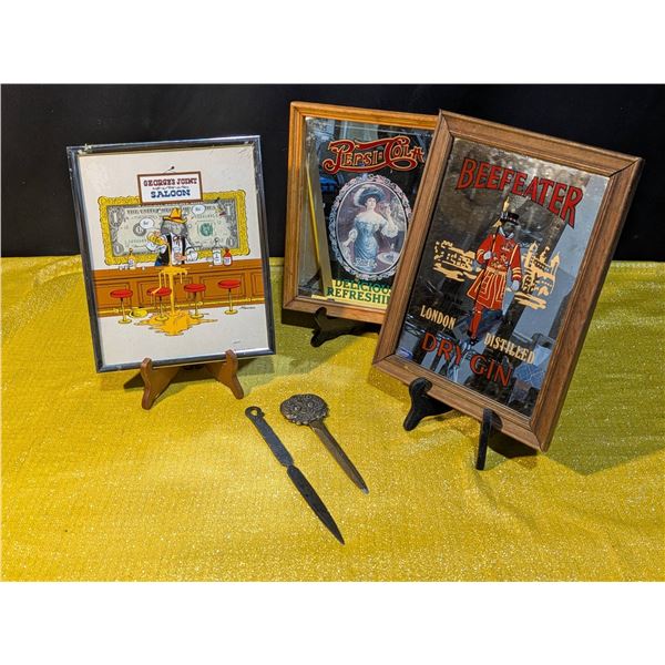 Branded Bar Mirrors, 1978 Satirical Art, and Letter Openers