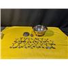 Image 1 : Burkes EP Brass Bowl with Coasters and Assorted Souvenir Spoons