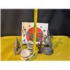 Image 10 : Region Decor Lot Featuring Indigenous Canvas and Middle Eastern Statue