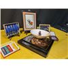 Image 3 : Asian-Inspired Lot with Decorative Dish, Art, and Souvenirs