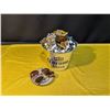 Image 2 : Big Metal Corona Tub with Assorted Bracelets, Watches, Necklaces, Plate, and Sunglasses