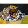 Image 3 : Big Metal Corona Tub with Assorted Bracelets, Watches, Necklaces, Plate, and Sunglasses