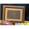 Image 9 : Framed Branding Stamp, 1950s-60s Popular Mechanics Magazines, and Metal Clasp Lock Container