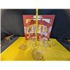 Image 11 : Abstract Signed Painting of Dancers with Assorted Clear Glassware Collection