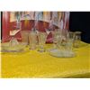 Image 2 : Abstract Signed Painting of Dancers with Assorted Clear Glassware Collection