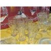 Image 4 : Abstract Signed Painting of Dancers with Assorted Clear Glassware Collection
