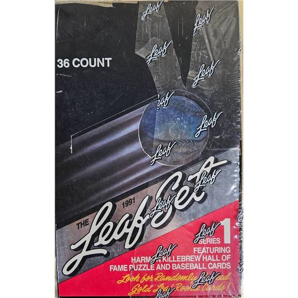 1987 Leaf Set Series 1 Baseball Cards Box (36 Packs, Sealed)
