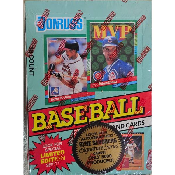 1989 Donruss Baseball Trading Cards, Sealed Hobby Box (36 Pack Count)
