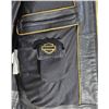 Image 4 : Harley-Davidson Mens Leather Jacket, Size 2XL, Black with Yellow Accents