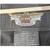 Image 5 : Harley-Davidson Mens Leather Jacket, Size 2XL, Black with Yellow Accents