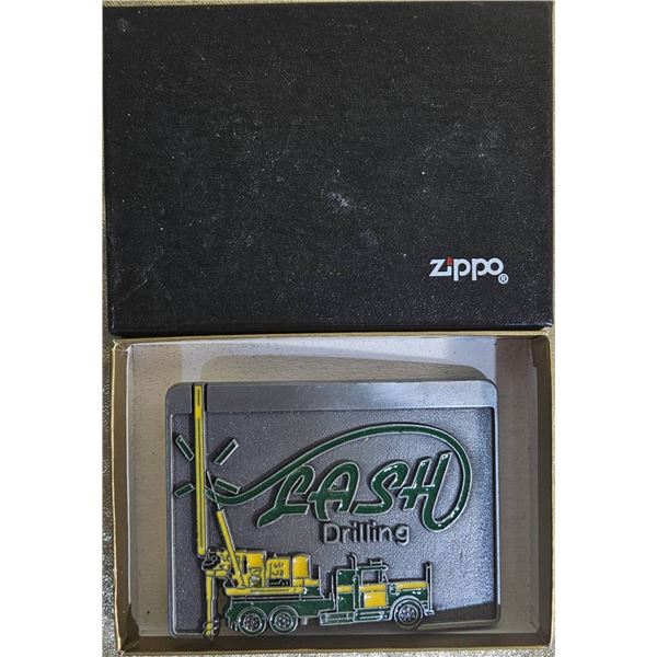 Zippo Belt Buckle Featuring Lash Drilling Equipment Design