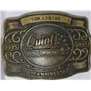 Image 1 : Quintex Communications 10th Anniversary Brass Belt Buckle (1975-1985) in Box