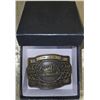 Image 3 : Quintex Communications 10th Anniversary Brass Belt Buckle (1975-1985) in Box