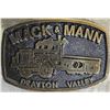 Image 1 : Metal Belt Buckle Featuring Mack & Mann, Drayton Valley Design