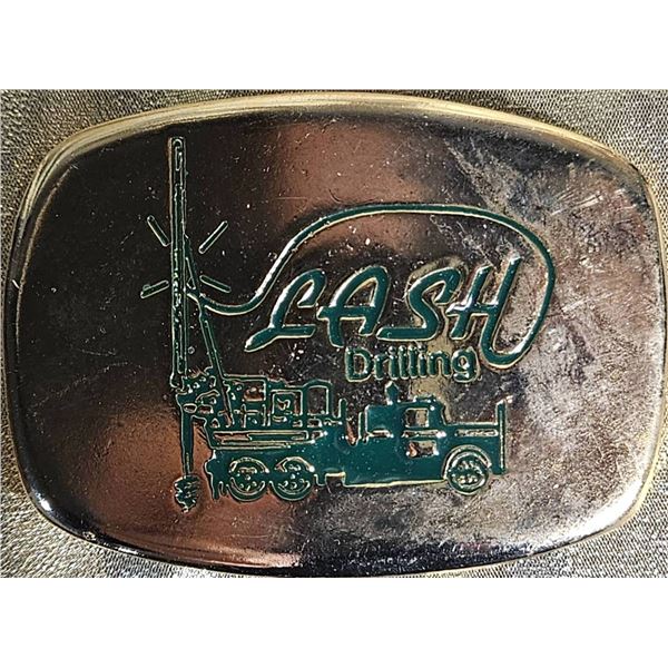 Metal Belt Buckle Engraved with Lash Drilling Design