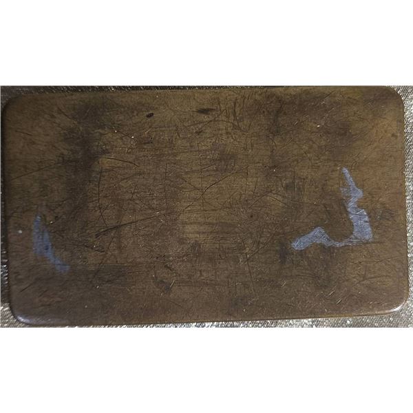 Rectangular Brass Metal Plate with Makers Mark