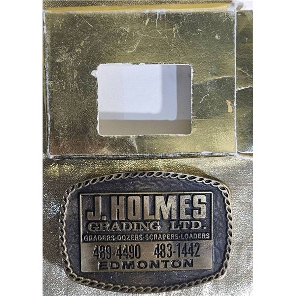 J. Holmes Grading Ltd Belt Buckle with Chain Border