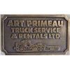 Image 1 : Bronze-Colored Belt Buckle with Art Primeau Truck Service & Rentals LTD Design