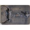 Image 2 : Vintage Metal Belt Buckle for Woods O Mart Foods, Swan Hills