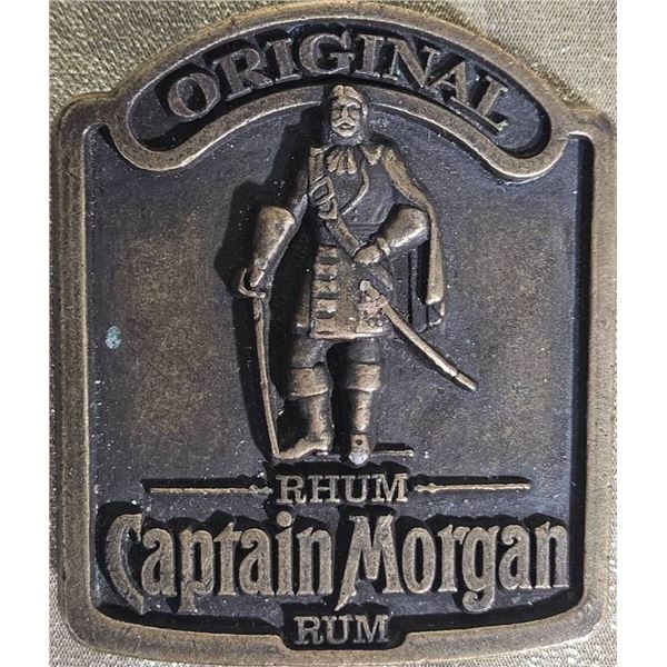 Original Captain Morgan Rhum Belt Buckle in Cast Metal