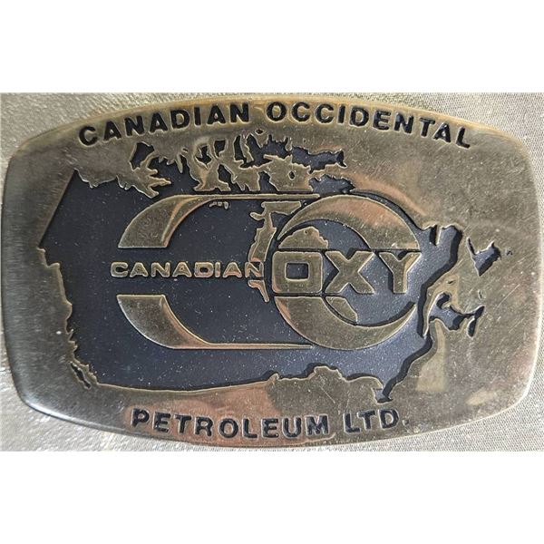 Canadian Occidental Petroleum Belt Buckle by Ancootes Brass Works