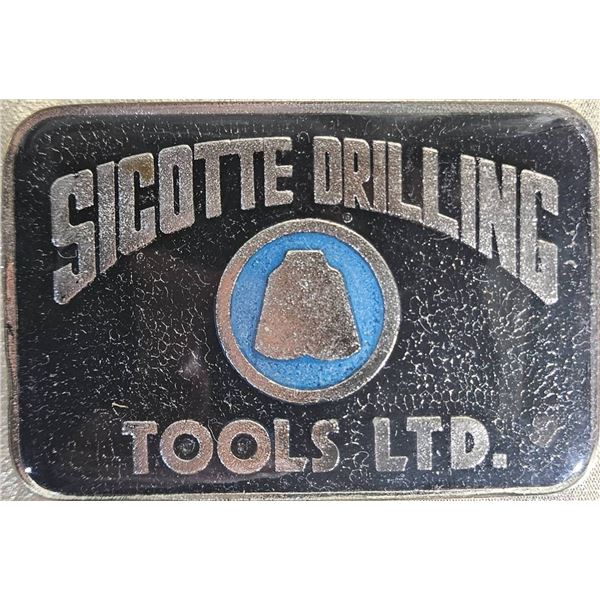 Metal Belt Buckle Featuring Sigotte Drilling Tools Ltd. Logo