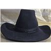 Image 1 : Black Felt Cowboy Hat with Detailed Band and Satin Lining