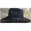 Image 2 : Black Felt Cowboy Hat with Detailed Band and Satin Lining