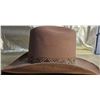 Image 2 : Brown Felt Cowboy Hat with Decorative Band, Size 7 1/4