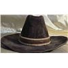 Image 1 : Brown Western-Style Hat With Braided Band and Distinctive Wide Brim