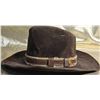 Image 2 : Brown Western-Style Hat With Braided Band and Distinctive Wide Brim
