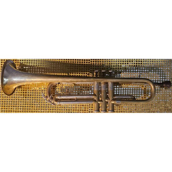 21.5-Inch Brass Trumpet With Engraved Bell