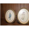 Image 1 : Oval Ornate Gilt Frames with Portrait Prints