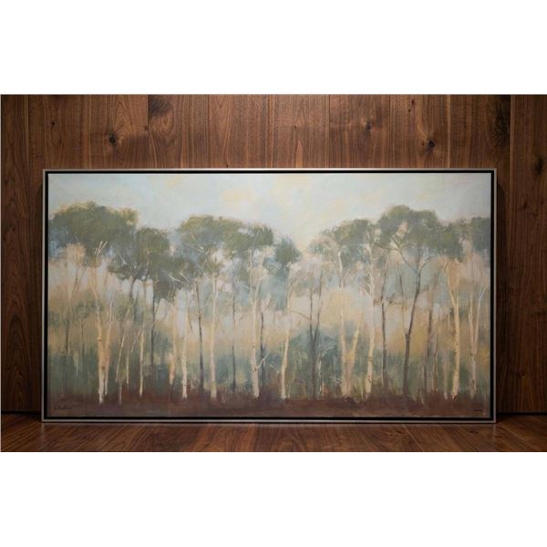 Framed Landscape Oil Painting Depicting a Forest Scene, Signed K. Crohn