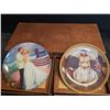 Image 6 : Collector Plates with Porcelain Boxes Featuring Napoleon, Josephine, and Norman Rockwell Themes