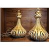Image 1 : Gold-Toned Metal Pendant Light Fixtures with Contemporary Design