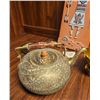 Image 3 : Handcrafted Decorative Items Including Kachina Wall Art and Brass Teapot