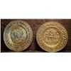 Image 1 : Embossed Brass Wall Plates with Figurative Scenes