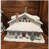 Image 3 : Lighted Ceramic Christmas Village Buildings by Avon and Hawthorne Village