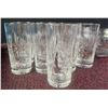 Image 2 : Glassware Set Including Etched Tumblers, Decorative Bowl, and Stemware
