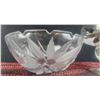 Image 4 : Glassware Set Including Etched Tumblers, Decorative Bowl, and Stemware